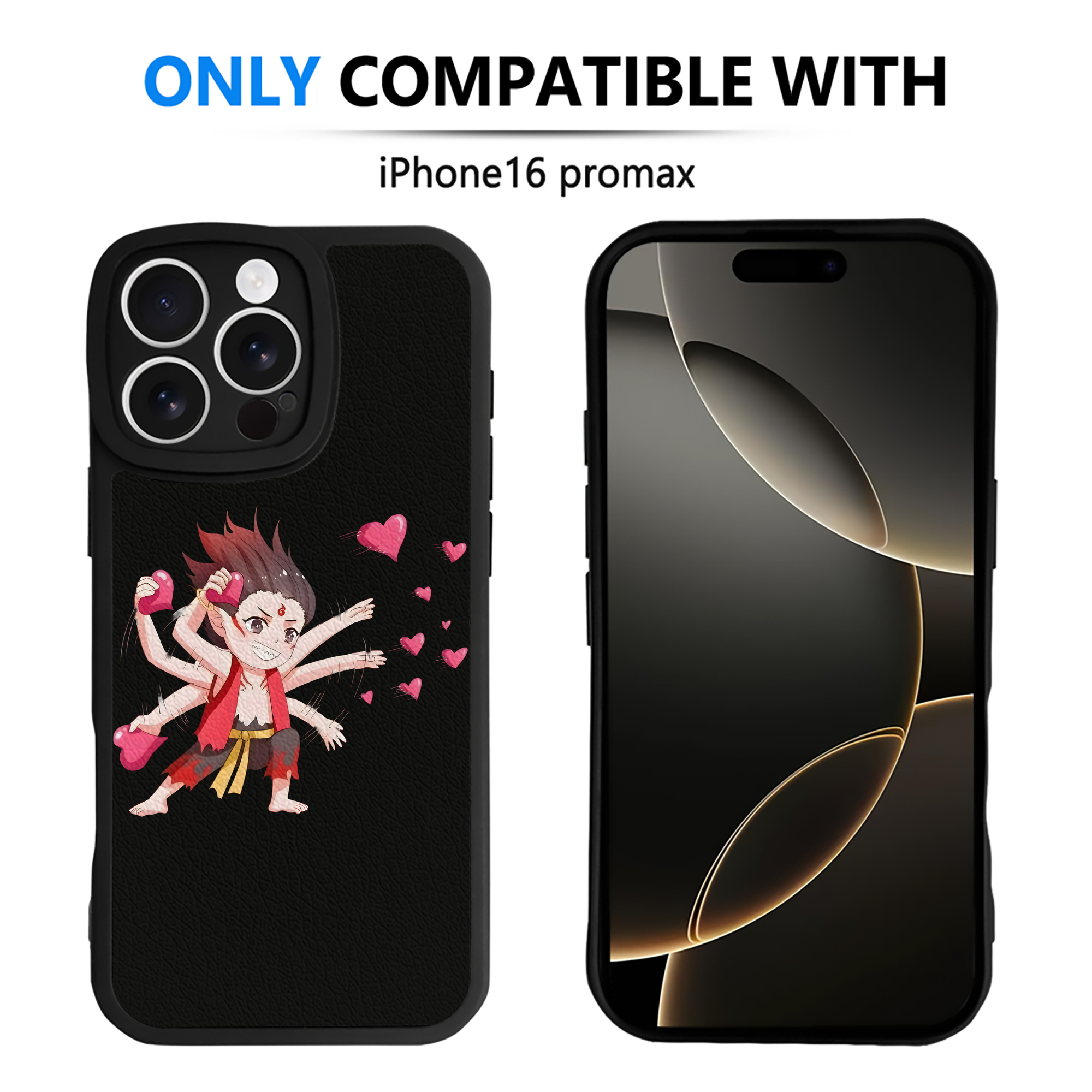（画像用） Ne Zha 2 ナタ 魔童の大暴れ 【iPhone 16シリーズ対応】シリコンスマホケース（レザー調） 材質：シリコン